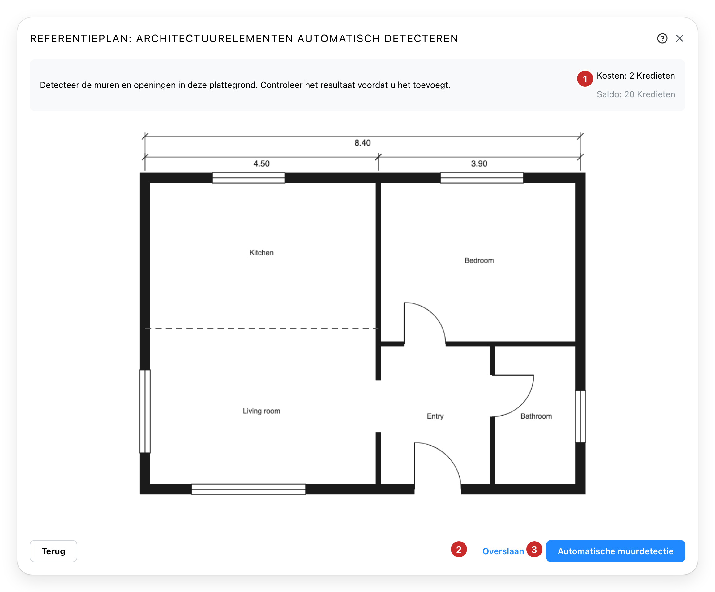 De detectiestap, voordat deze start