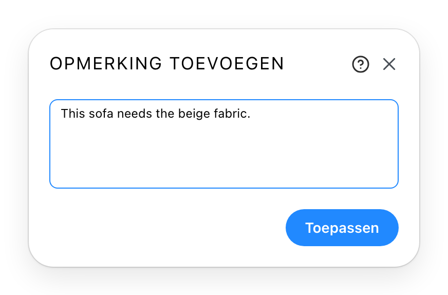Het opmerkingenvenster