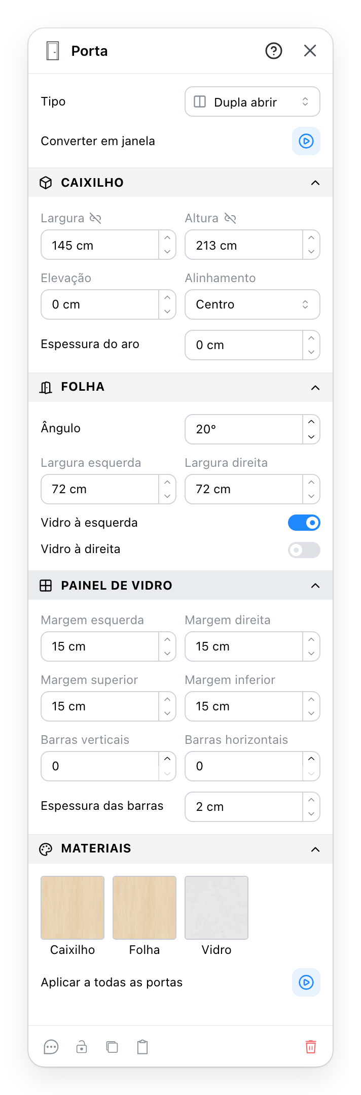 O painel Porta