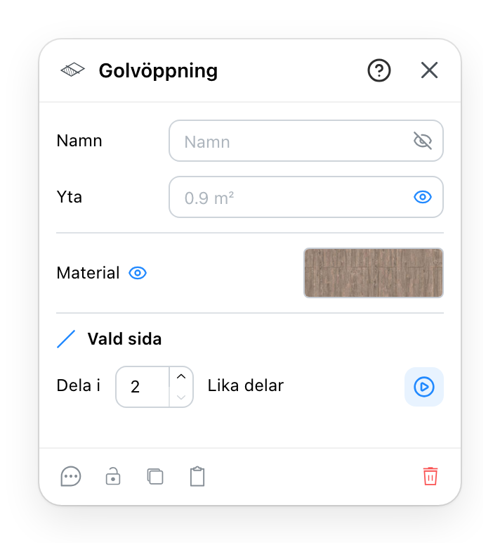 Panelen Golvöppning