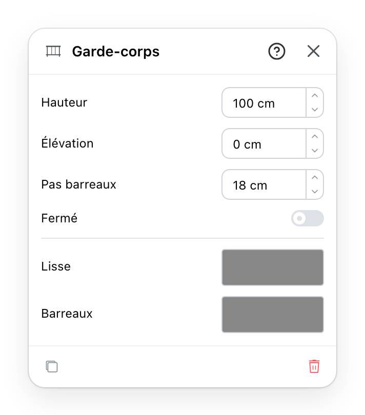 Le panneau d'un ancien garde-corps