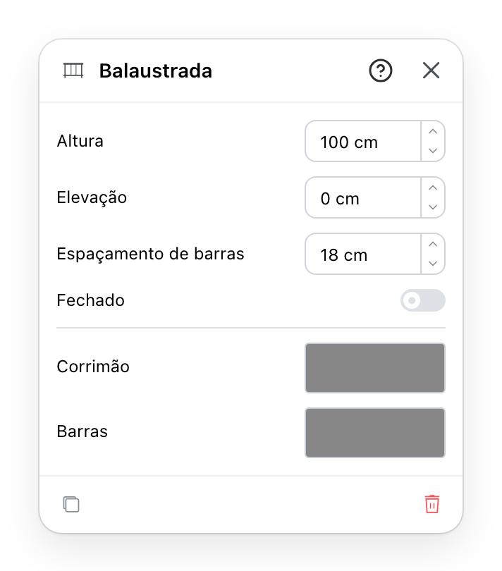 O painel de um guarda-corpo antigo