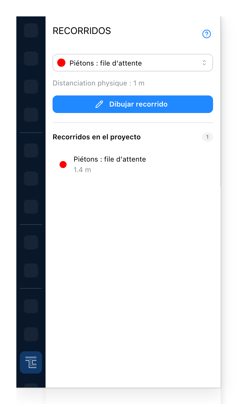 La pestaña Recorridos