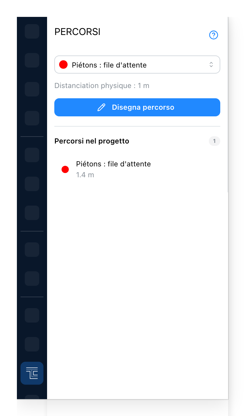 La scheda Percorsi