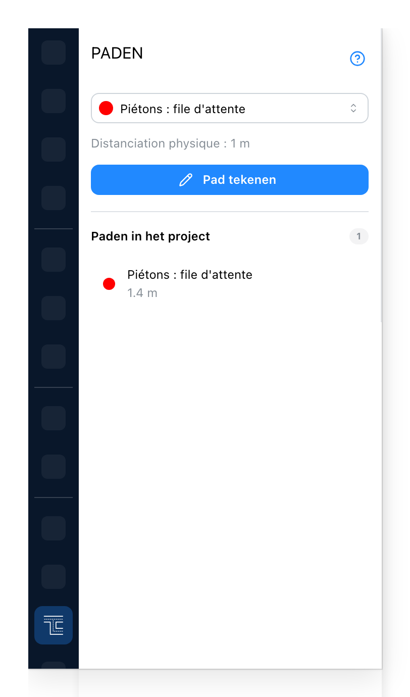 Het tabblad Paden