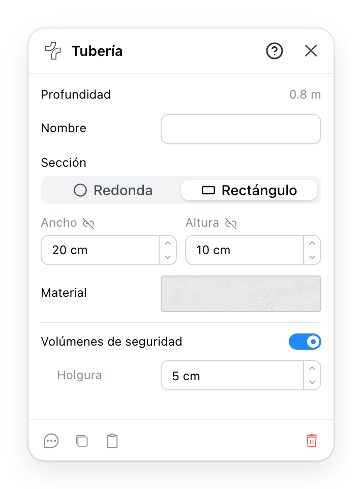 El panel Tubería