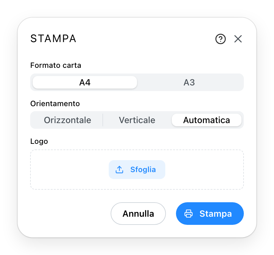 La finestra di stampa