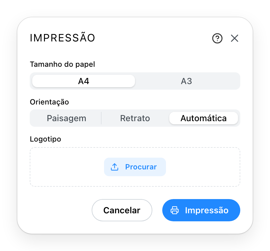 O diálogo de impressão