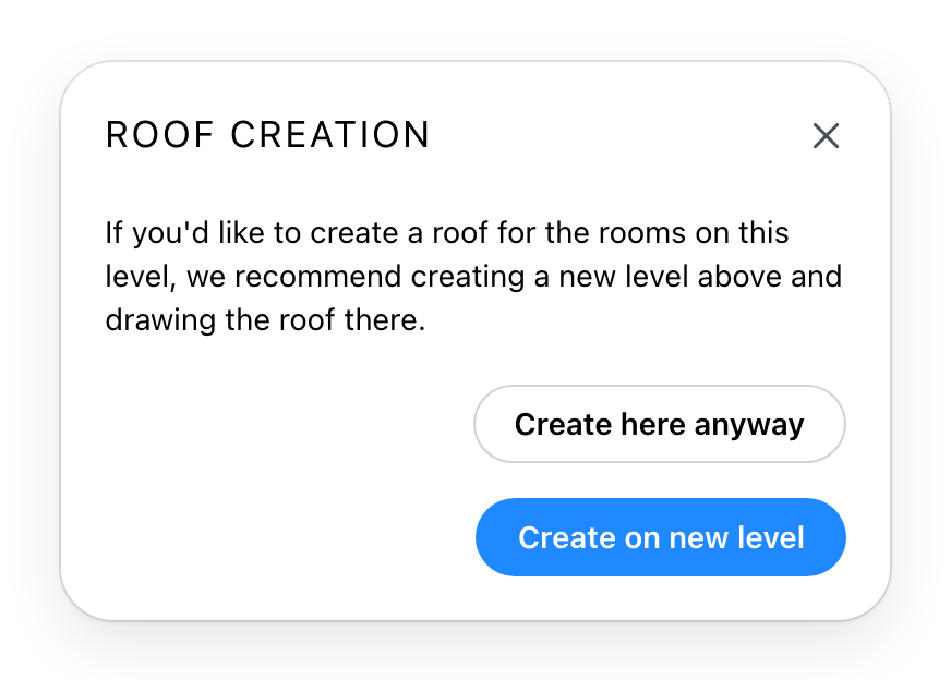 The Roof Creation dialog