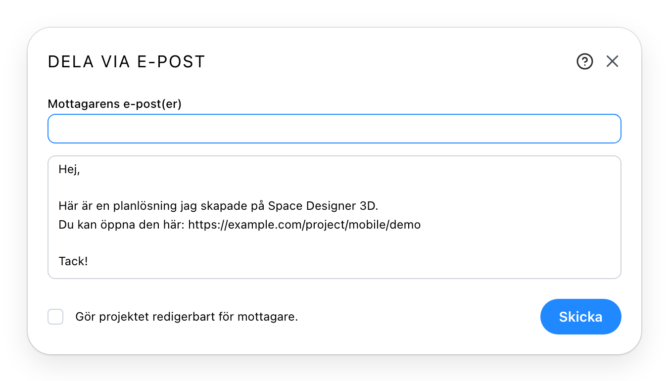 Dialogen Dela via e-post