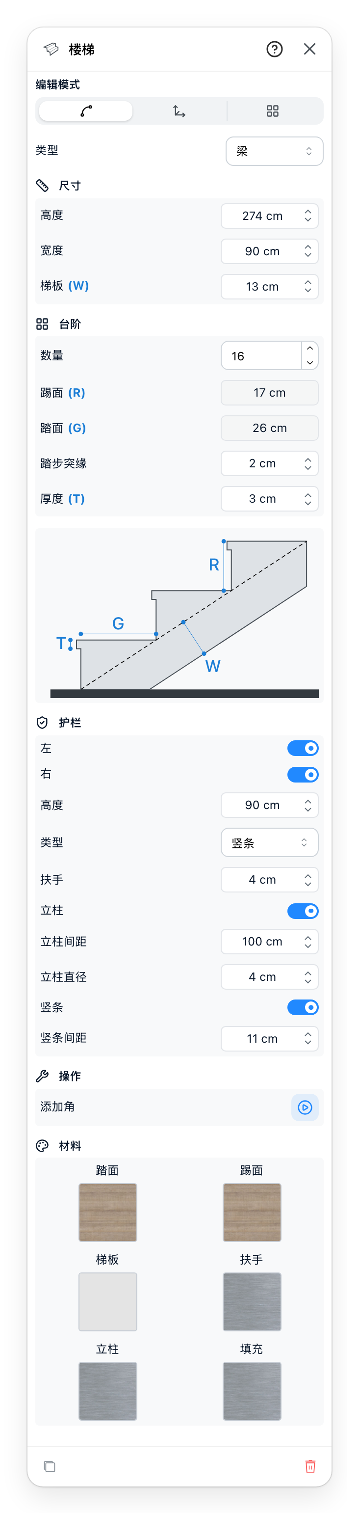 楼梯面板