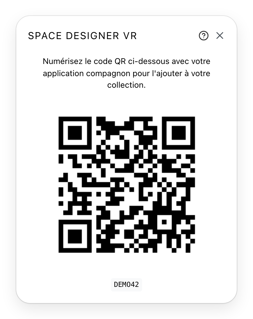 Le QR code et le code d'appairage