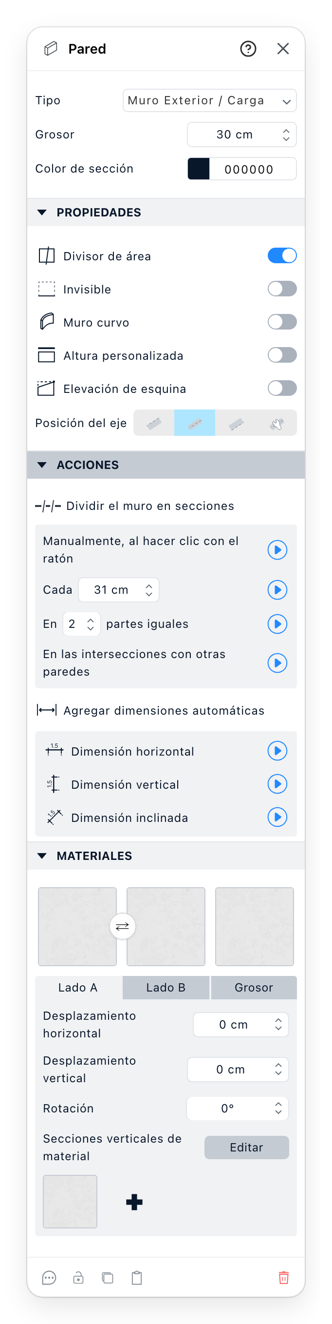 El panel Pared